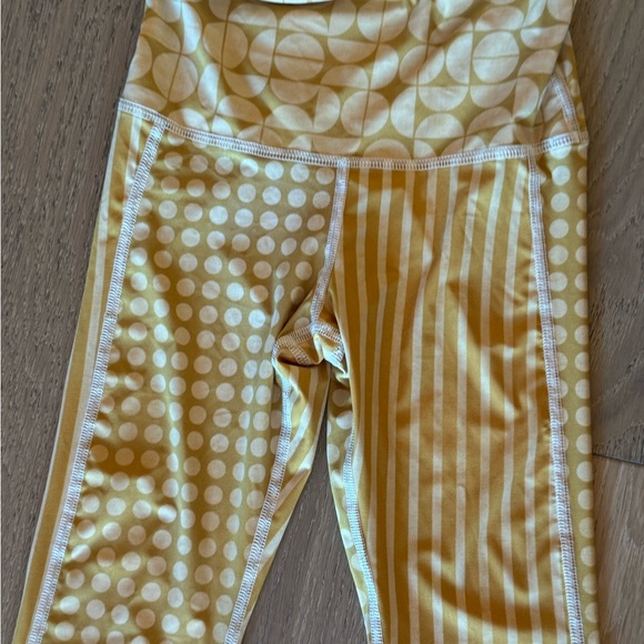 Democracy Yellow Striped and Dotted Leggings - Picture 2 of 3
